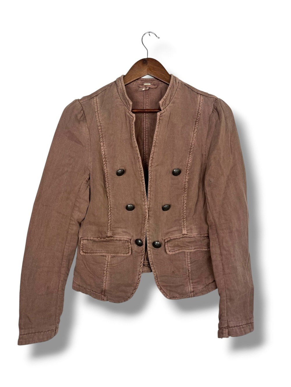 Free People Jagger Blazer Military Double Breaded Utility Victorian Steampunk S